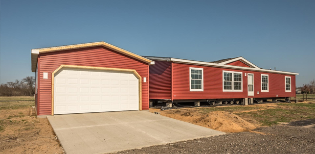 Red Manufactured Home